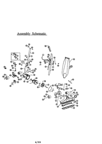 Assembly Schematic Diagram and Parts List for 4000  Dirt Devil Upright Vacuum